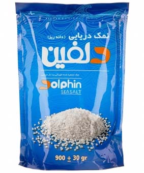 نمک دریایی دلفین 900گرمی